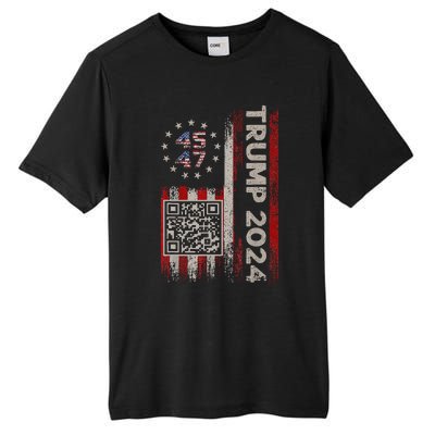 Funny Qr President Trump Dance Code Trump 4547 Tall Fusion ChromaSoft Performance T-Shirt