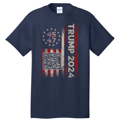 Funny Qr President Trump Dance Code Trump 4547 Tall T-Shirt