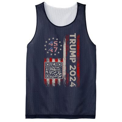 Funny Qr President Trump Dance Code Trump 4547 Mesh Reversible Basketball Jersey Tank