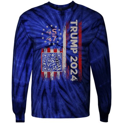 Funny Qr President Trump Dance Code Trump 4547 Tie-Dye Long Sleeve Shirt