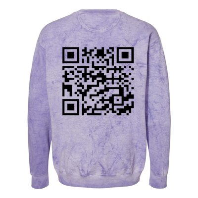 Funny Qr President Trump 45/47 Trump Dancing Code (Back) Colorblast Crewneck Sweatshirt