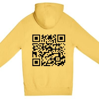 Funny Qr President Trump 45/47 Trump Dancing Code (Back) Premium Pullover Hoodie