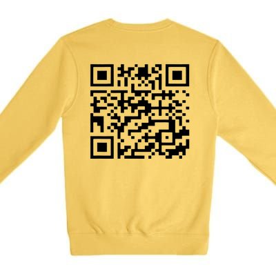 Funny Qr President Trump 45/47 Trump Dancing Code (Back) Premium Crewneck Sweatshirt