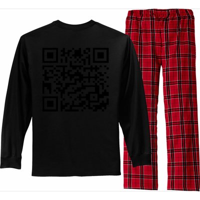 Funny Qr President Trump 45/47 Trump Dancing Code (Back) Long Sleeve Pajama Set