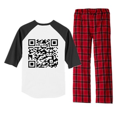 Funny Qr President Trump 45/47 Trump Dancing Code (Back) Raglan Sleeve Pajama Set