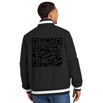 Funny Qr President Trump 45/47 Trump Dancing Code (Back) Insulated Varsity Jacket