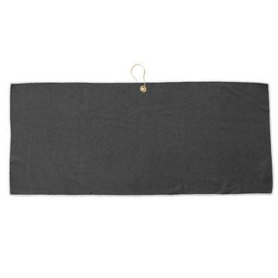 Funny Qr President Trump 45/47 Trump Dancing Code (Back) Large Microfiber Waffle Golf Towel