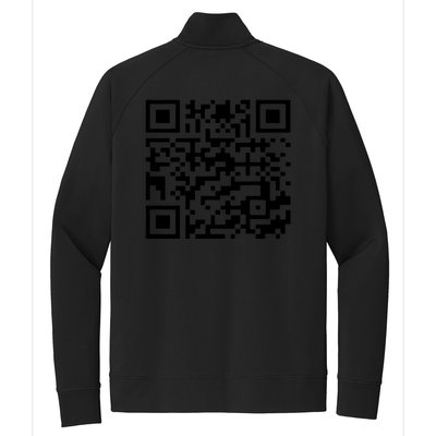 Funny Qr President Trump 45/47 Trump Dancing Code (Back) Stretch Full-Zip Cadet Jacket