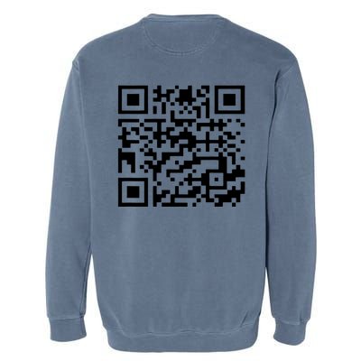 Funny Qr President Trump 45/47 Trump Dancing Code (Back) Garment-Dyed Sweatshirt