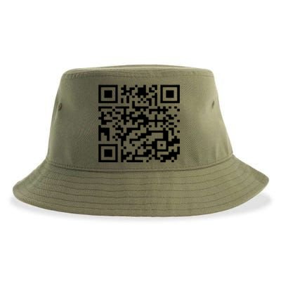 Funny Qr President Trump 45/47 Trump Dancing Code (Back) Sustainable Bucket Hat