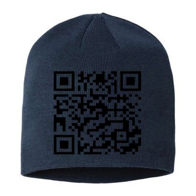 Funny Qr President Trump 45/47 Trump Dancing Code (Back) Sustainable Beanie