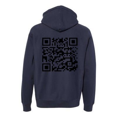 Funny Qr President Trump 45/47 Trump Dancing Code (Back) Premium Hoodie