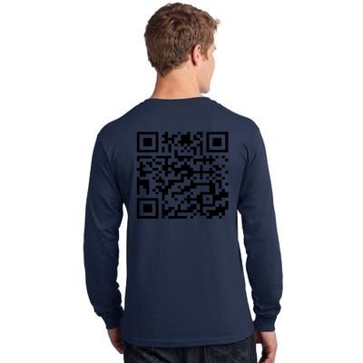 Funny Qr President Trump 45/47 Trump Dancing Code (Back) Tall Long Sleeve T-Shirt