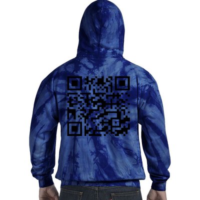 Funny Qr President Trump 45/47 Trump Dancing Code (Back) Tie Dye Hoodie