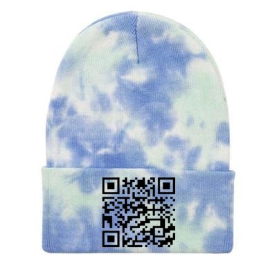 Funny Qr President Trump 45/47 Trump Dancing Code (Back) Tie Dye 12in Knit Beanie