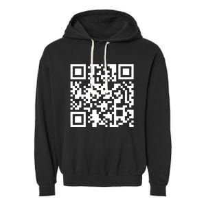 Funny Qr President Trump Dance Code Garment-Dyed Fleece Hoodie