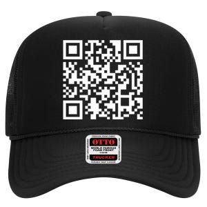 Funny Qr President Trump Dance Code High Crown Mesh Back Trucker Hat