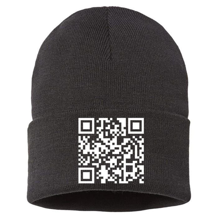 Funny Qr President Trump Dance Code Sustainable Knit Beanie