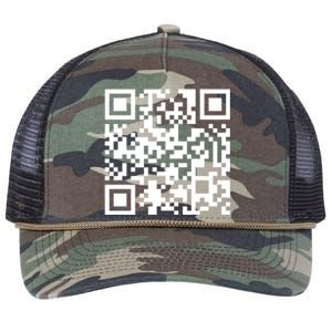 Funny Qr President Trump Dance Code Retro Rope Trucker Hat Cap