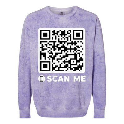 Funny Qr President Trump Dancing Code 4547 Colorblast Crewneck Sweatshirt