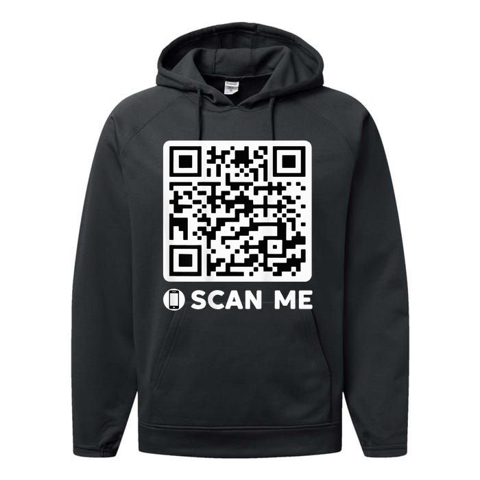 Funny Qr President Trump Dancing Code 4547 Performance Fleece Hoodie