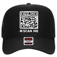 Funny Qr President Trump Dancing Code 4547 High Crown Mesh Back Trucker Hat