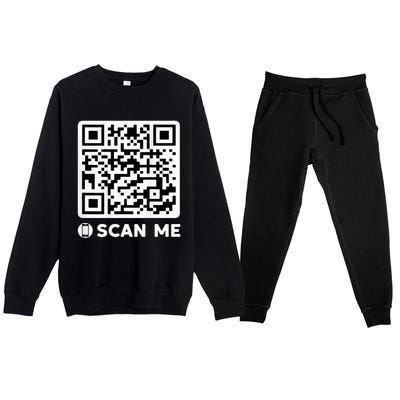 Funny Qr President Trump Dancing Code 4547 Premium Crewneck Sweatsuit Set