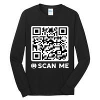 Funny Qr President Trump Dancing Code 4547 Tall Long Sleeve T-Shirt