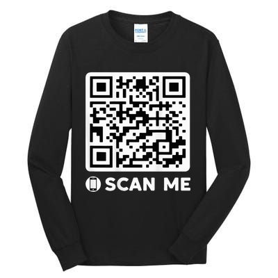 Funny Qr President Trump Dancing Code 4547 Tall Long Sleeve T-Shirt