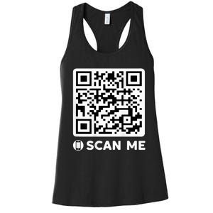 Funny Qr President Trump Dancing Code 4547 Women's Racerback Tank