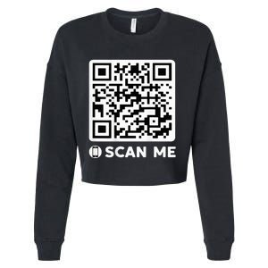 Funny Qr President Trump Dancing Code 4547 Cropped Pullover Crew