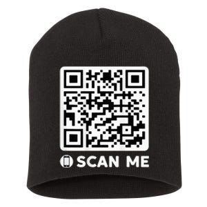 Funny Qr President Trump Dancing Code 4547 Short Acrylic Beanie