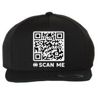 Funny Qr President Trump Dancing Code 4547 Wool Snapback Cap