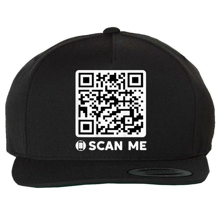 Funny Qr President Trump Dancing Code 4547 Wool Snapback Cap