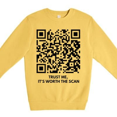 Funny Qr President Trump Dance Code Premium Crewneck Sweatshirt