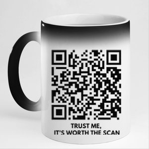 Funny Qr President Trump Dance Code 11oz Black Color Changing Mug