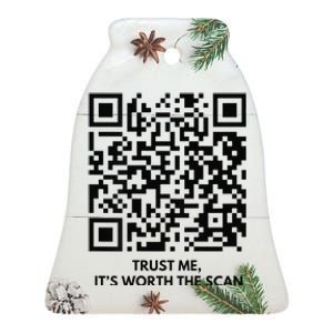 Funny Qr President Trump Dance Code Ceramic Bell Ornament