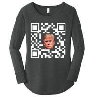 Funny Qr President Trump Dance Code Women's Perfect Tri Tunic Long Sleeve Shirt