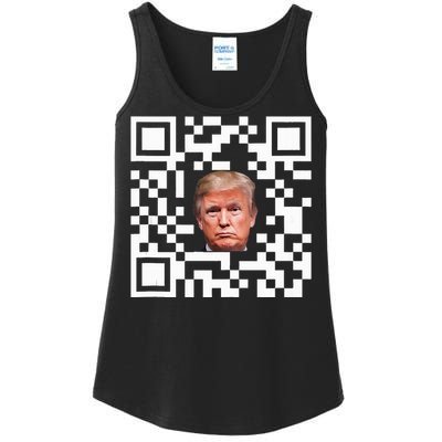 Funny Qr President Trump Dance Code Ladies Essential Tank