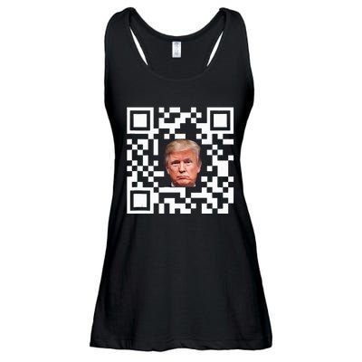 Funny Qr President Trump Dance Code Ladies Essential Flowy Tank