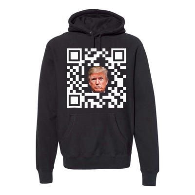 Funny Qr President Trump Dance Code Premium Hoodie