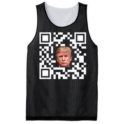 Funny Qr President Trump Dance Code Mesh Reversible Basketball Jersey Tank