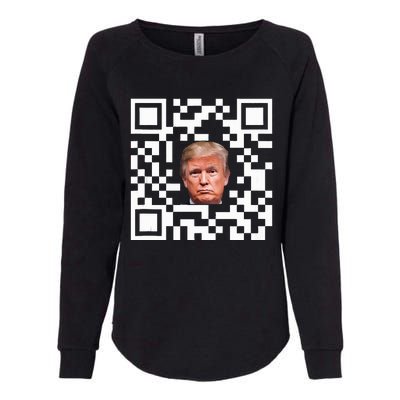 Funny Qr President Trump Dance Code Womens California Wash Sweatshirt