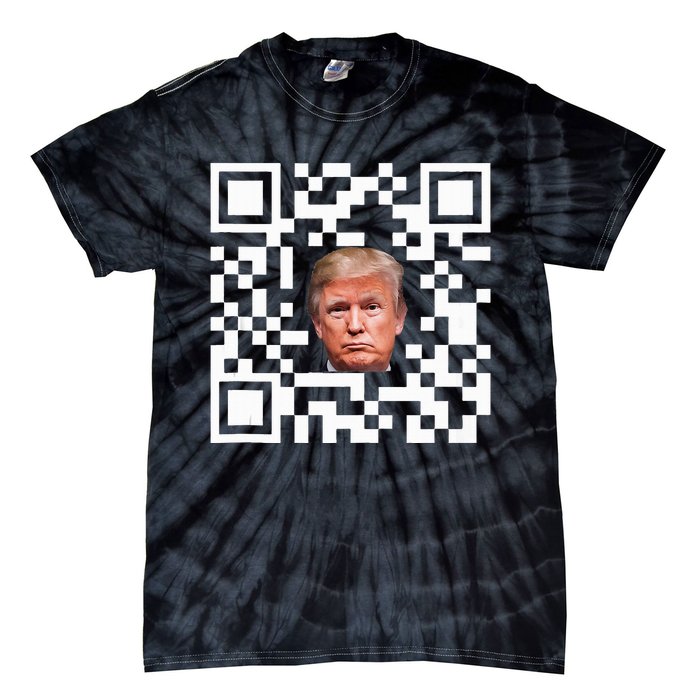 Funny Qr President Trump Dance Code Tie-Dye T-Shirt