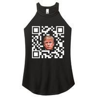 Funny Qr President Trump Dance Code Women's Perfect Tri Rocker Tank