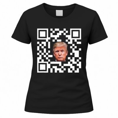 Funny Qr President Trump Dance Code Women's T-Shirt