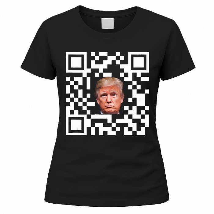 Funny Qr President Trump Dance Code Women's T-Shirt