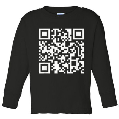 Funny Qr President Trump Dance Code Toddler Long Sleeve Shirt