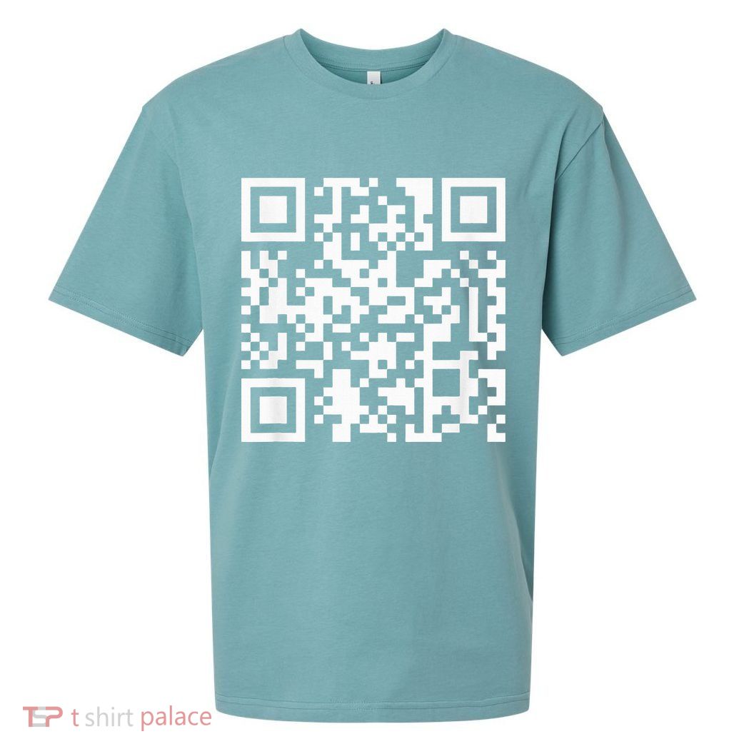 Funny Qr President Trump Dance Code Sueded Cloud Jersey T-Shirt