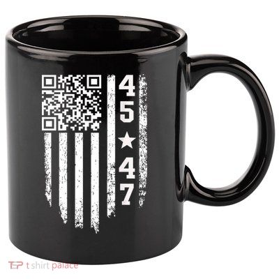 Funny Qr President Trump 4547 Trump Dancing Code 11oz C Handle Ceramic Mug